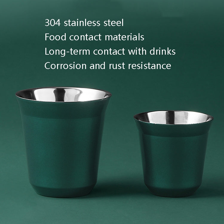 304 Stainless Steel Coffee Capsule Cup Double Insulation Coffee Cup, Style: Large Green - free shipping - PMC TechLife - Order now!