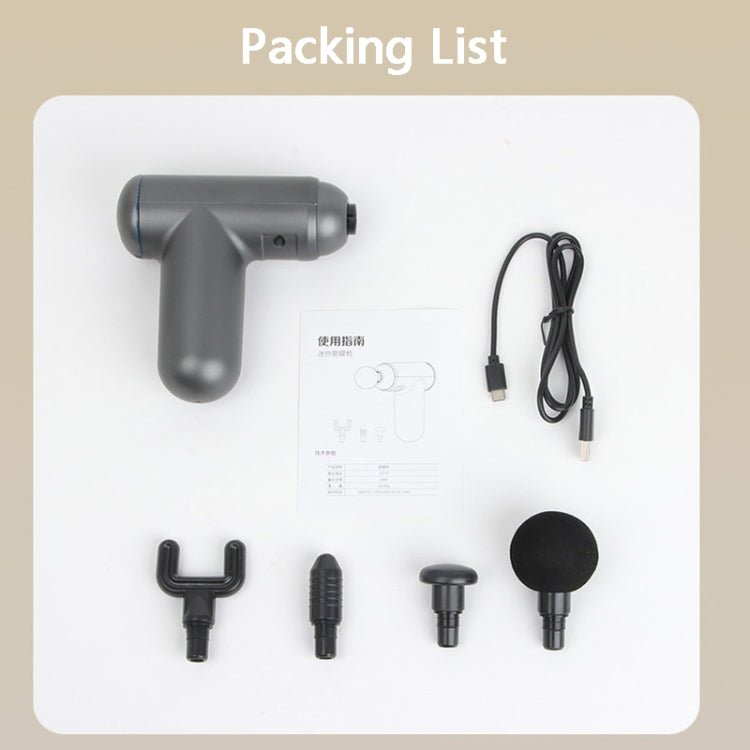 J12A Mini Vibrating Massage Button Type Fascia Gun, Specification: Silver - free shipping - PMC TechLife - Order now!