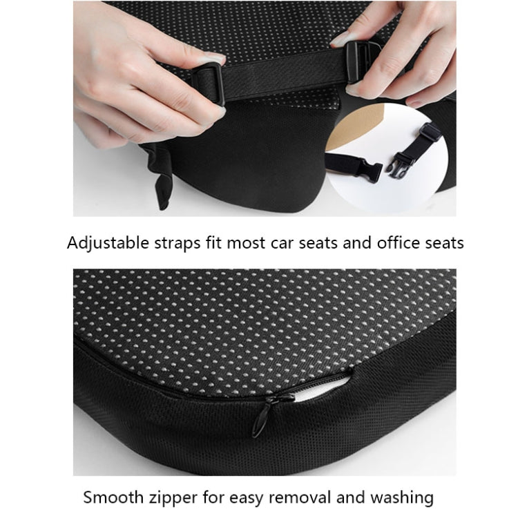 QFC060 V-shaped Car Memory Foam Non-slip Seat Cushion(Black) - Seat Accessories by PMC Jewellery | Online Shopping South Africa | PMC Jewellery | Buy Now Pay Later Mobicred