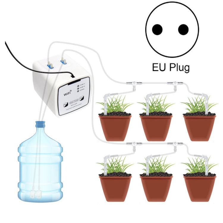 WD-01ADE WIFI Gardening Drip Irrigation Controller, Specification: Double Pump 20 Pots(EU Plug) - Watering & Irrigation by PMc TechLife | Online Shopping South Africa | PMc TechLife | Buy Now Pay Later Mobicred