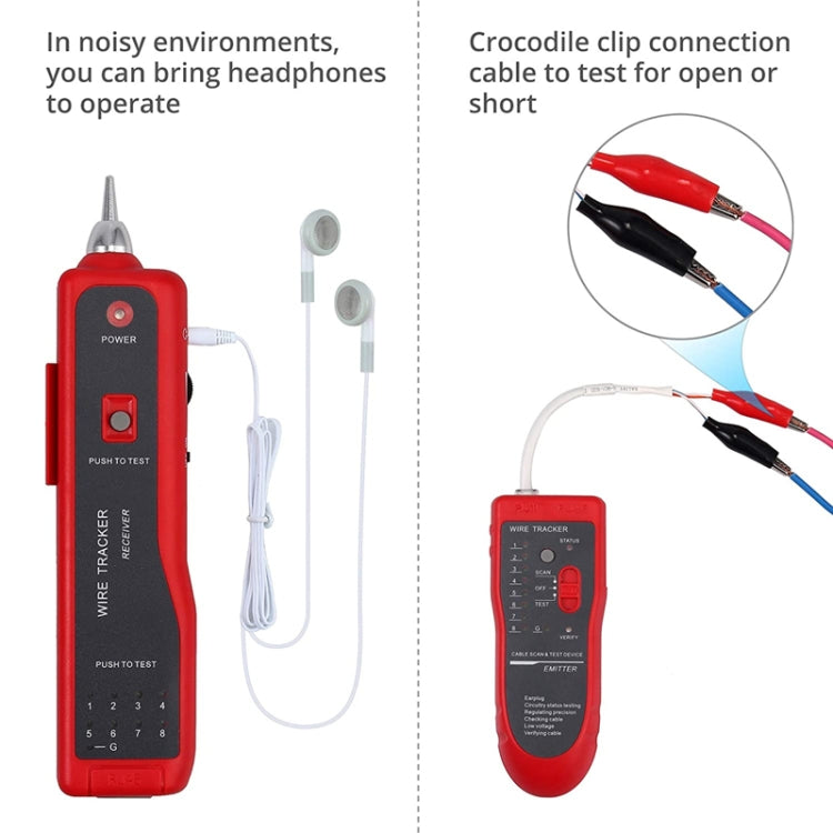 Wire Tracker Network Cable Detector RJ45 RJ11 Tester for Telephone Lines and LAN Cables - Lan Cable and Tools by PMC Jewellery | Online Shopping South Africa | PMC Jewellery | Buy Now Pay Later Mobicred