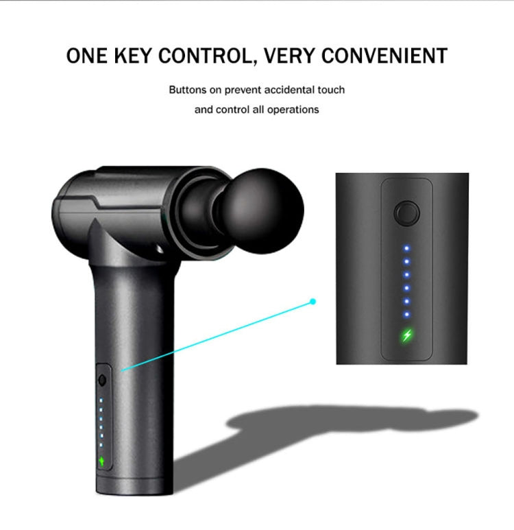 BG-128 6-speed Mini Convenient Massage Gun With 6 Massage Heads,CN Plug(Red) - free shipping - PMC TechLife - Order now!