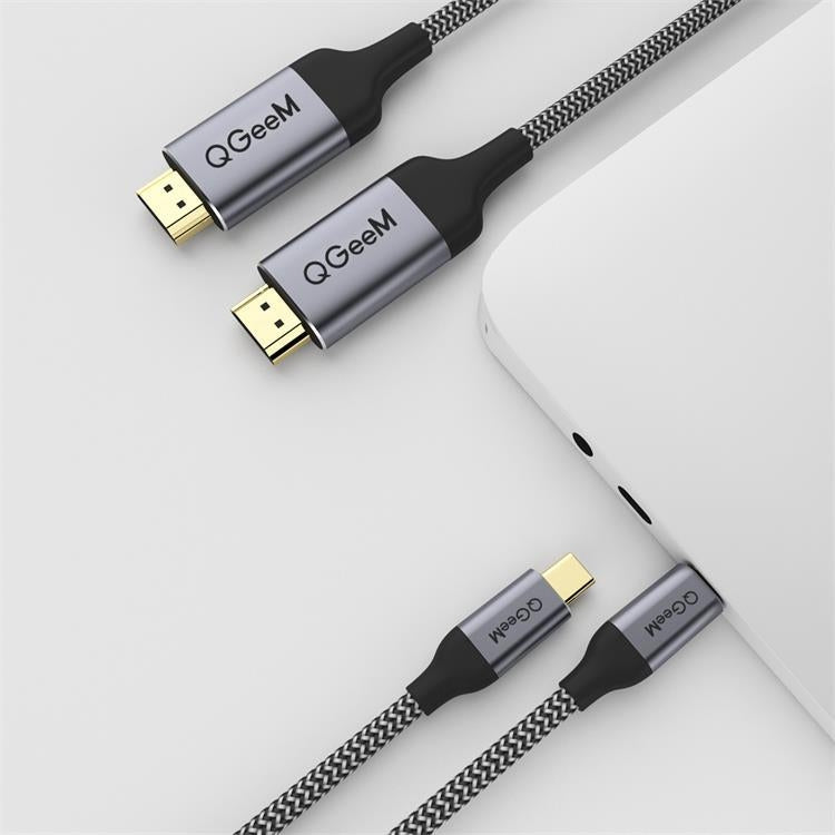 QGeeM QG-UA09 Type-C To HDMI Cable 1.8m - Cable by QGeeM | Online Shopping South Africa | PMC Jewellery | Buy Now Pay Later Mobicred