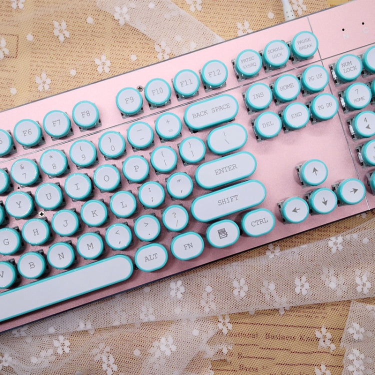 Steampunk Retro Mechanical Keyboard Keycap(Cyan) - Silicone / Sticker by PMC Jewellery | Online Shopping South Africa | PMC Jewellery | Buy Now Pay Later Mobicred