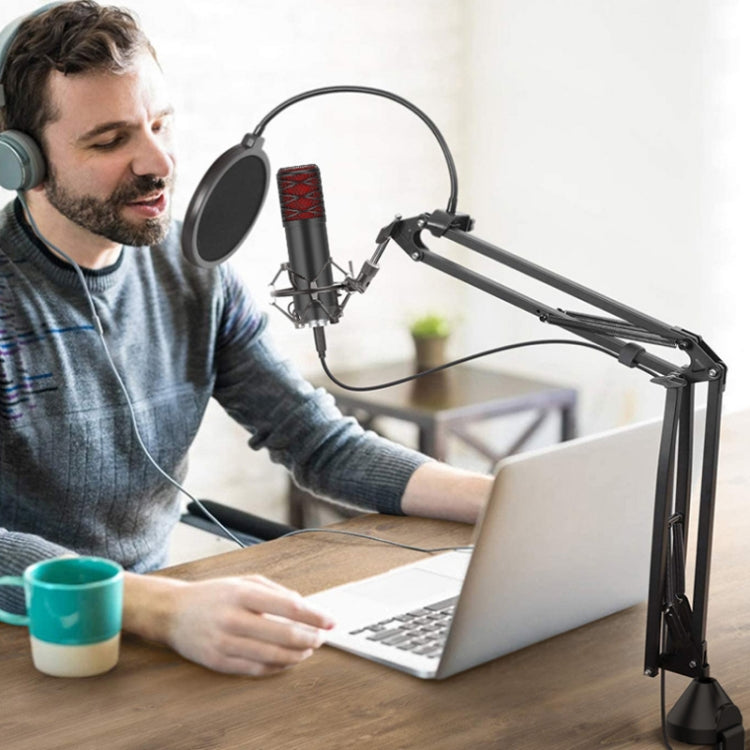 Desktop Foldable Live Condenser Microphone Gimbal Bracket - Stand by PMC TechLife | Online Shopping South Africa | PMC TechLife | Buy Now Pay Later Mobicred