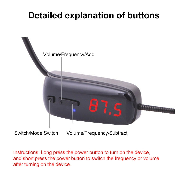 FM Microphone Wireless Headset Small Amplifier Head-Worn Microphone - Microphone by PMC TechLife | Online Shopping South Africa | PMC TechLife | Buy Now Pay Later Mobicred