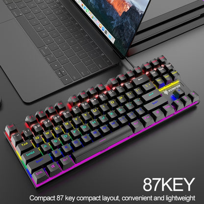 XUNFOX K80 87 Keys Wired Gaming Mechanical Illuminated Keyboard, Cable Length:1.5m(Pink White) - Wired Keyboard by XUNFOX | Online Shopping South Africa | PMC Jewellery | Buy Now Pay Later Mobicred