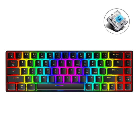 ZIYOU LANG T8 68 Keys RGB Luminous Gaming Mechanical Keyboard, Cable Length:1.6m(Black Green Shaft) - Wired Keyboard by ZIYOU LANG | Online Shopping South Africa | PMC Jewellery | Buy Now Pay Later Mobicred