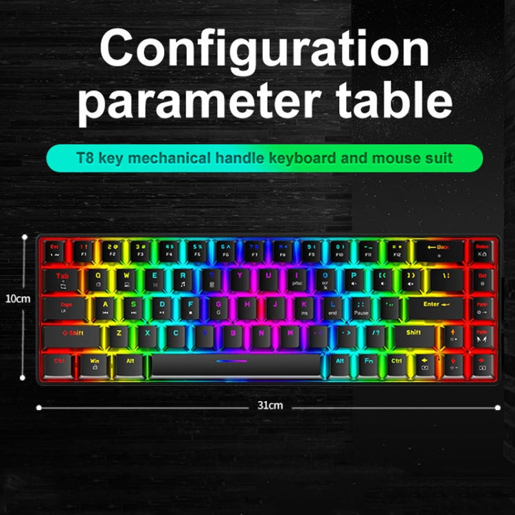 ZIYOU LANG T8 68 Keys RGB Luminous Gaming Mechanical Keyboard, Cable Length:1.6m(White Green Shaft) - Wired Keyboard by ZIYOU LANG | Online Shopping South Africa | PMC Jewellery | Buy Now Pay Later Mobicred