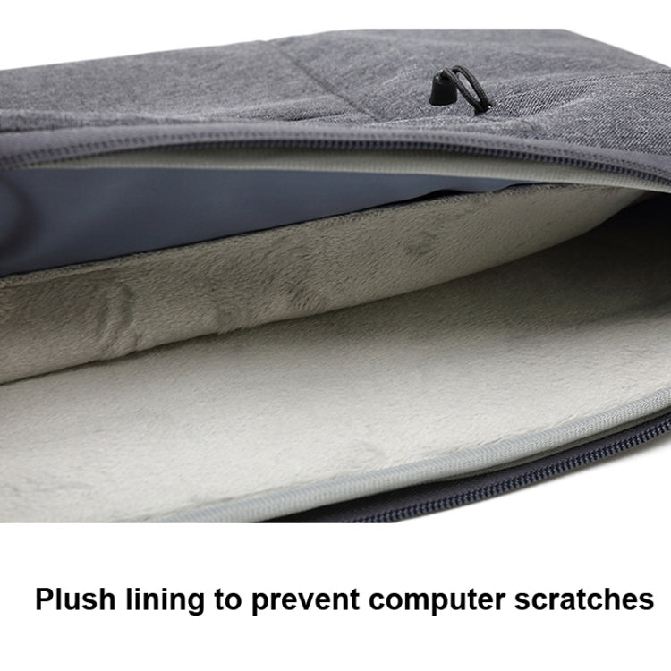 Zipper Type Polyester Business Laptop Liner Bag, Size: 15.6 Inch(Dark Gray) - 15.6 - 17 inch by PMC Jewellery | Online Shopping South Africa | PMC Jewellery | Buy Now Pay Later Mobicred