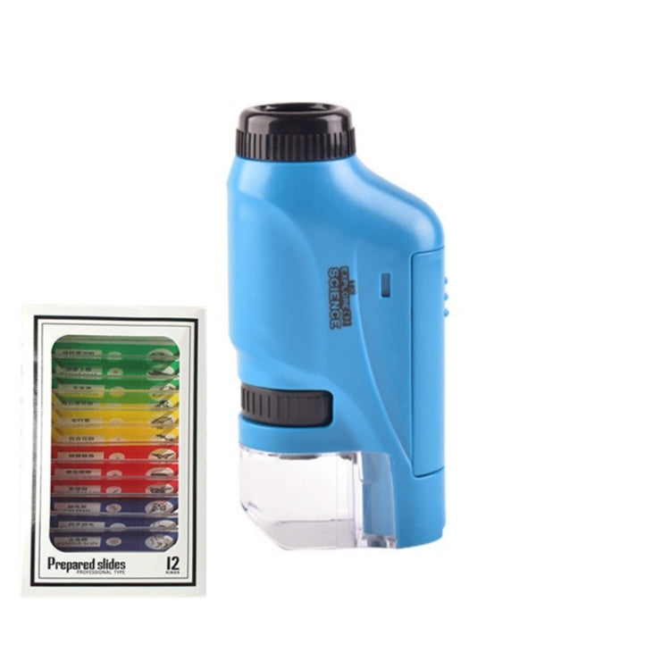 Children Handheld Portable Laboratory Equipment Microscope Toys, Colour: Lite + Specimen (Blue) - Digital Microscope by PMC Jewellery | Online Shopping South Africa | PMC Jewellery | Buy Now Pay Later Mobicred