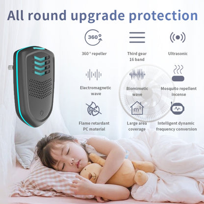 Pest Repeller Ultrasonic Mosquito Repeller Incense Heating Plug-In Mouse Repeller UK Plug(Black) - Repellents by PMC Jewellery | Online Shopping South Africa | PMC Jewellery | Buy Now Pay Later Mobicred