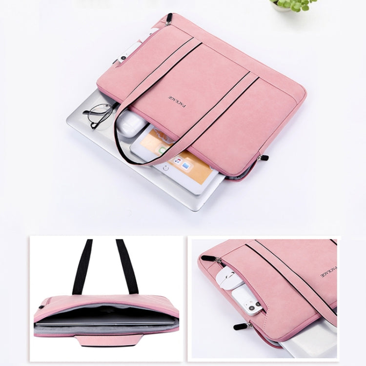 Q5 PU Waterproof and Wear-resistant Laptop Liner Bag, Size: 15 / 15.4 / 15.6 inch(Pink) - 15 inch by PMC Jewellery | Online Shopping South Africa | PMC Jewellery | Buy Now Pay Later Mobicred