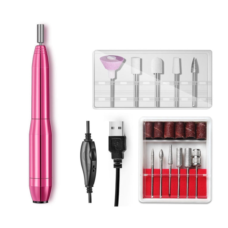 Aluminum Alloy Nail Grinding Machine USB Electric Nail Polish Remover(Rose Pink) - Grinding Tools & Accessories by PMC Jewellery | Online Shopping South Africa | PMC Jewellery | Buy Now Pay Later Mobicred