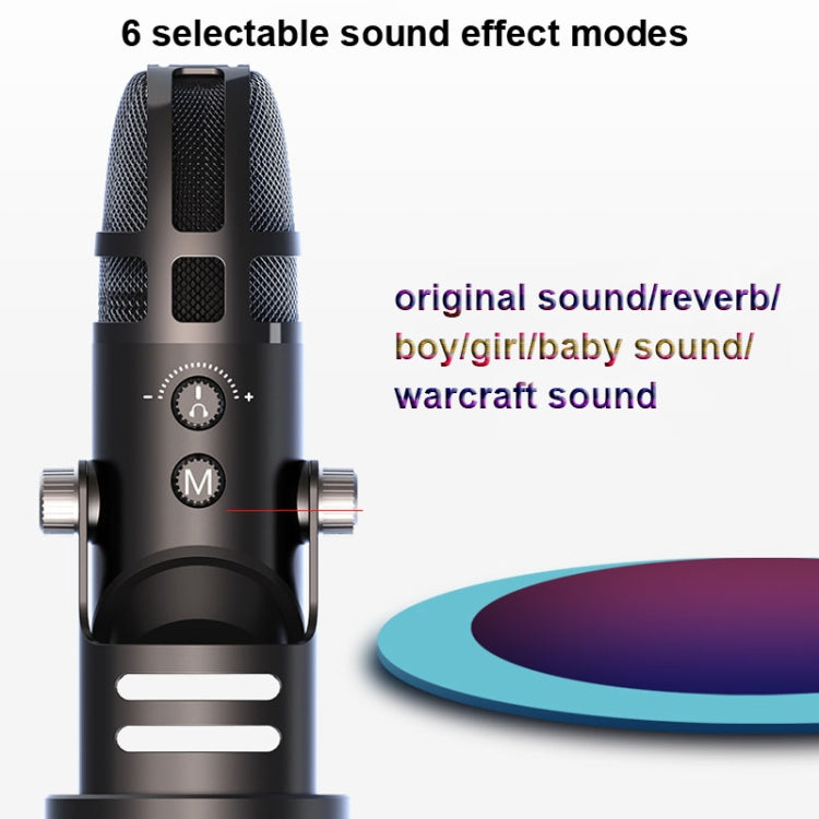 M9 RGB Condenser Microphone Built-in Sound Card,Style: Computer+32G Recording Card - Microphone by PMC Jewellery | Online Shopping South Africa | PMC Jewellery | Buy Now Pay Later Mobicred