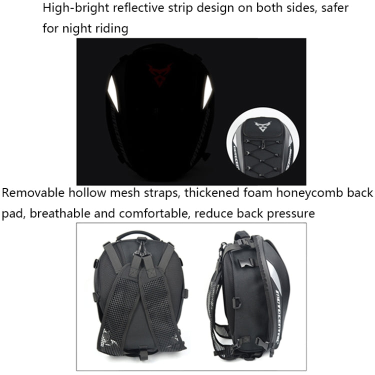 MOTOCENTRIC 11-MC-0102 Motorcycle Rear Seat Helmet Bag(Gray) - free shipping - PMC TechLife - Order now!
