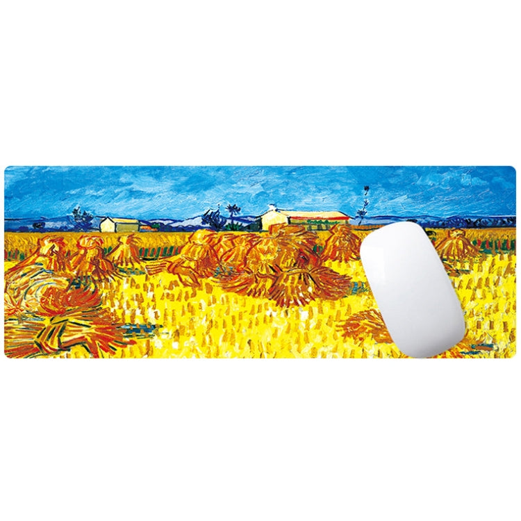 400x900x5mm Locked Am002 Large Oil Painting Desk Rubber Mouse Pad(Seaside Boat) - Mouse Pads by PMC Jewellery | Online Shopping South Africa | PMC Jewellery | Buy Now Pay Later Mobicred