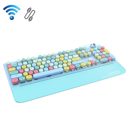 Mofii GEEZER G7 107 Keys Wired / Wireless / Bluetooth Three Mode Mechanical Keyboard, Cable Length: 1.5m(Elegant Blue) - Wireless Keyboard by Mofii | Online Shopping South Africa | PMC Jewellery | Buy Now Pay Later Mobicred