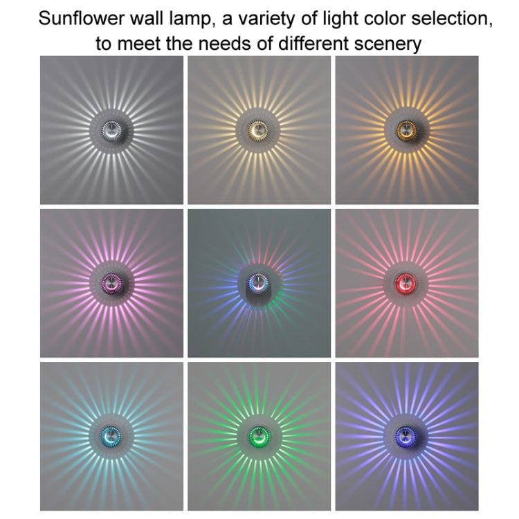 LED Aluminum Aisle Light Sunflower Corridor Lamp Decorative Light, Power source: Visible Installation 3W(Purple) - Novelty Lighting by PMC TechLife | Online Shopping South Africa | PMC TechLife | Buy Now Pay Later Mobicred