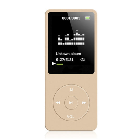 Card Ultra-thin Lossless MP4 Player With Screen(Gold) - MP4 Player by PMC Jewellery | Online Shopping South Africa | PMC Jewellery | Buy Now Pay Later Mobicred