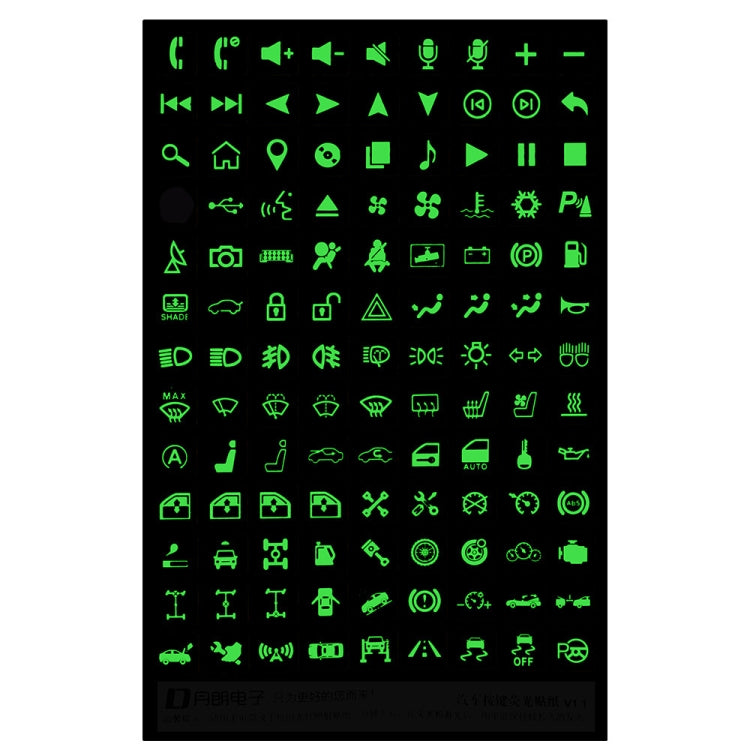 Car Button Luminous Sticker General PET Waterproof Wear-Resistant Car Sticker(Number 2) - free shipping - PMC TechLife - Order now!