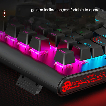 LANGTU K1000 104 Keys Game Luminous USB Handheld Wired Keyboard, Cable Length: 1.5m(Red Green Shaft) - Wired Keyboard by LANGTU | Online Shopping South Africa | PMC Jewellery | Buy Now Pay Later Mobicred