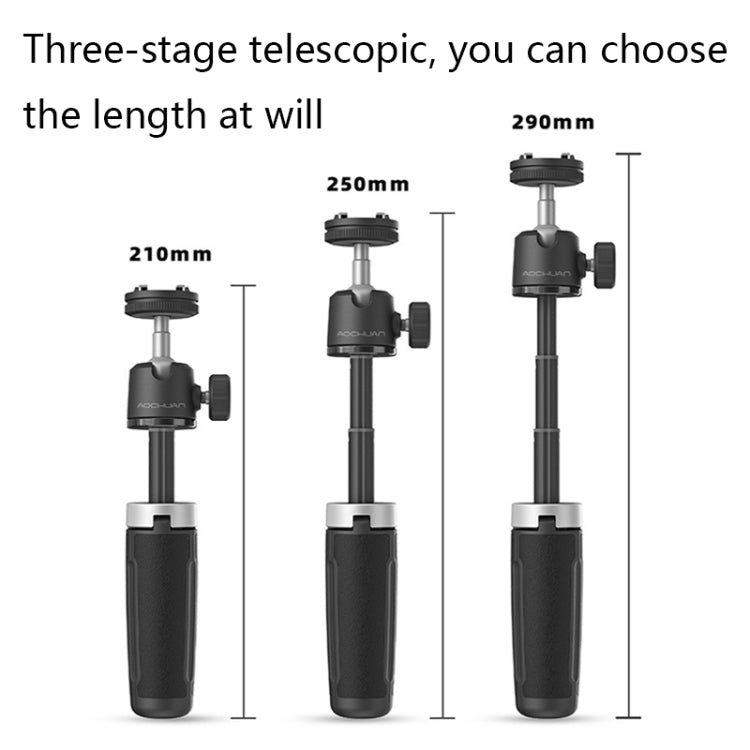 AOCHUAN MT-08 Telescopic Folding Mini Selfie Tripod - Selfie Sticks by AOCHUAN | Online Shopping South Africa | PMC TechLife | Buy Now Pay Later Mobicred