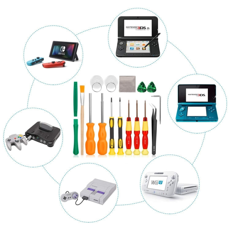 17 In 1 Game Console Repair Screwdriver Tool Set For NS Switch, Series: 17 In 1 (3) - Switch Spare Parts by PMC TechLife | Online Shopping South Africa | PMC TechLife | Buy Now Pay Later Mobicred