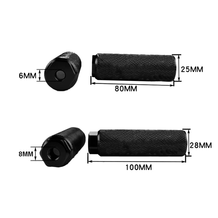 FMFXTR Bicycle Back Seat Foot Pedal Universal Back Rear Post, Color: Black Large Hole Long - Pedals by FMFXTR | Online Shopping South Africa | PMc TechLife | Buy Now Pay Later Mobicred