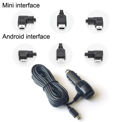 2 PCS Car Charger Fast Charging Driving Recorder Supply Line, Style: 1.5A+2.4A(Android Left Bend) - Cables & Connectors by PMC Jewellery | Online Shopping South Africa | PMC Jewellery | Buy Now Pay Later Mobicred