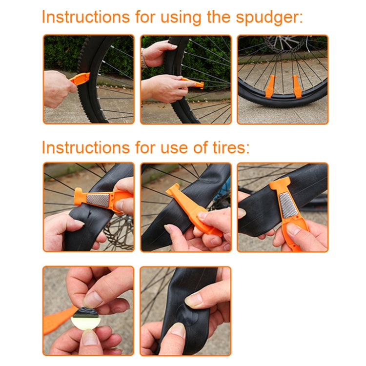 Multifunctional Bicycle Tire Changing Tool, Color: Red+5 Tire Patches - free shipping - PMc TechLife - Order now!