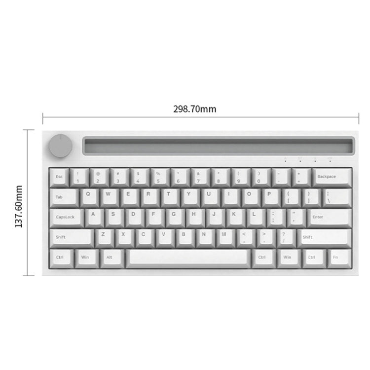 Ajazz K620T 62 Keys Bluetooth Wireless Dual Mode Mechanical Keyboard, Style: Blue Shaft (White) - Wireless Keyboard by Ajazz | Online Shopping South Africa | PMC Jewellery | Buy Now Pay Later Mobicred