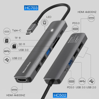 Blueendless Type-C+USB 3.0/2.0+HDMI4K HUB, Specification: 5 in 1 - USB HUB by Blueendless | Online Shopping South Africa | PMC Jewellery | Buy Now Pay Later Mobicred