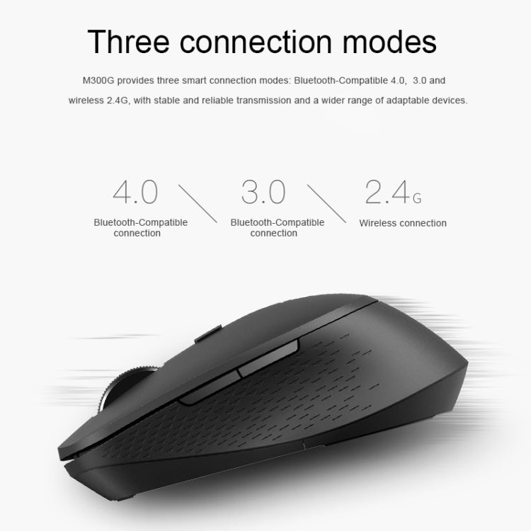 Rapoo M300G 1600DPI 3 Keys Laptop Office Silent Wireless Bluetooth Mouse(Light Gray) - Wireless Mice by Rapoo | Online Shopping South Africa | PMC Jewellery | Buy Now Pay Later Mobicred