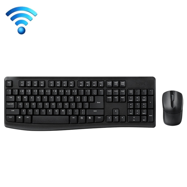 Rapoo X1800PRO 104 Keys Waterproof Multimedia Wireless Keyboard Mouse Set(Black) - Wireless Keyboard by Rapoo | Online Shopping South Africa | PMC Jewellery | Buy Now Pay Later Mobicred