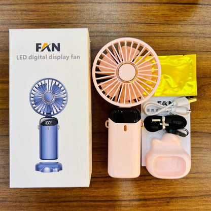 USB Handheld Digital Display Folding Aromatherapy Fan, Battery Capacity: 5000mAh(N15 Pink) - Electric Fans by PMC Jewellery | Online Shopping South Africa | PMC Jewellery | Buy Now Pay Later Mobicred