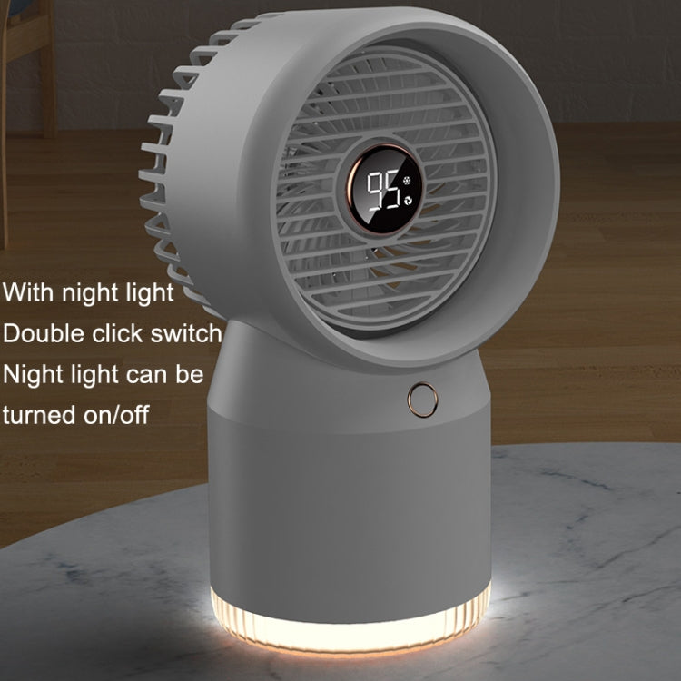 Spray Humidified LED Digital Display Office Home Fan, Style: 3600mAh Rechargeable(Blue) - Electric Fans by PMC TechLife | Online Shopping South Africa | PMC TechLife | Buy Now Pay Later Mobicred