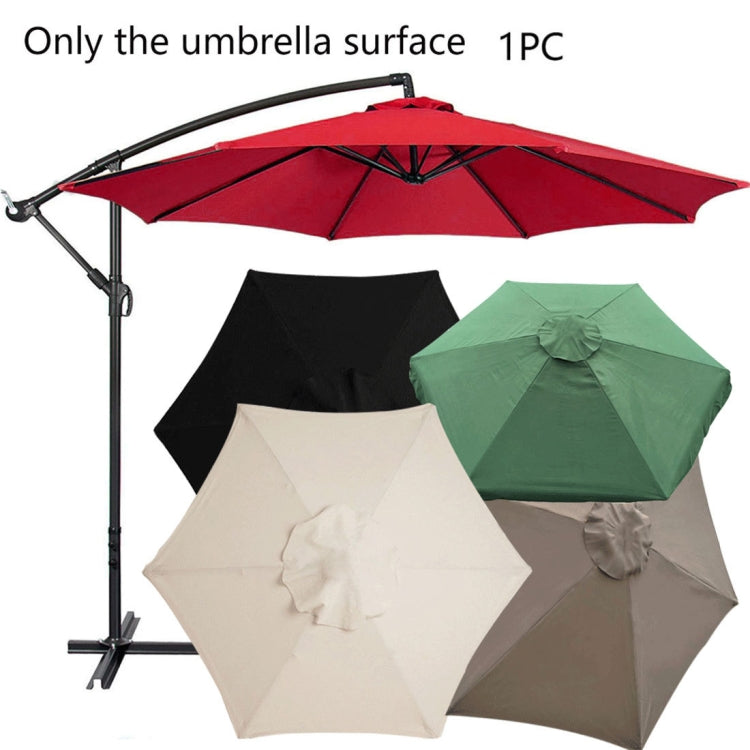 Polyester Parasol Replacement Cloth Round Garden Umbrella Cover, Size: 2m  6 Ribs(Black) - Patio Umbrella by PMC Jewellery | Online Shopping South Africa | PMC Jewellery