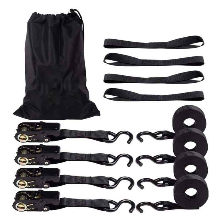 Motorcycle Car Fixed Cargo Ratchet Straps Trailer Tensioner(4 Straps+1 Storage Bag) - free shipping - PMC TechLife - Order now!