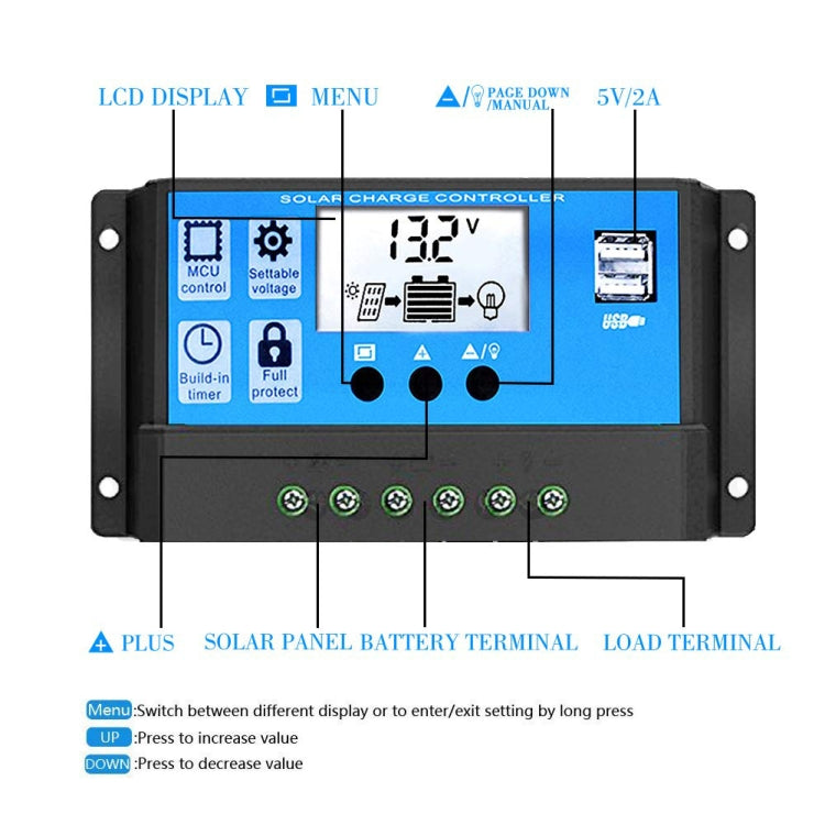 Solar Power System Inverter 30A Controller+18W 12V Solar Panel, Specification: Yellow 12V To 110V - Charger by PMC Jewellery | Online Shopping South Africa | PMC Jewellery | Buy Now Pay Later Mobicred