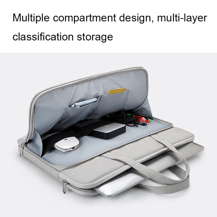 ST13 Waterproof and Wear-resistant Laptop Bag, Size: 14.1-15.4 inches(Elegant Gray) - 14.1 inch by PMC Jewellery | Online Shopping South Africa | PMC Jewellery | Buy Now Pay Later Mobicred