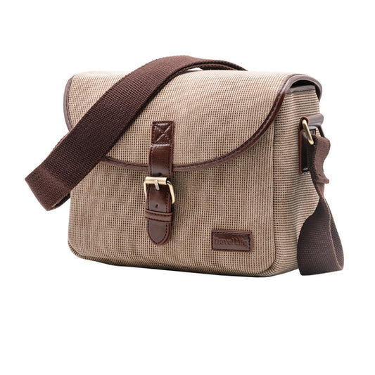 Casual SLR Camera Canvas Crossbody Bag(Khaki) - Strap Satchel by PMC Jewellery | Online Shopping South Africa | PMC Jewellery | Buy Now Pay Later Mobicred