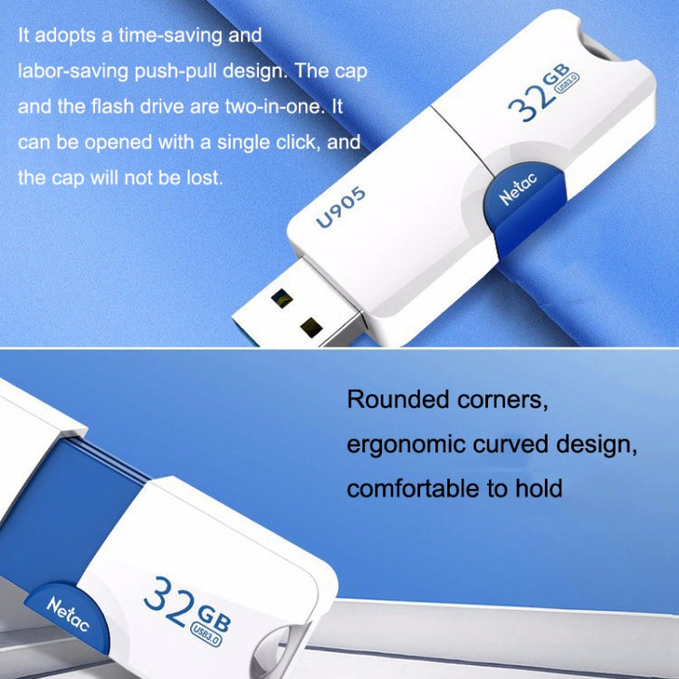 Netac U905 High Speed USB3.0 Retractable Car Music Computer USB Flash Drive, Capacity: 64GB - USB Flash Drives by Netac | Online Shopping South Africa | PMC Jewellery | Buy Now Pay Later Mobicred