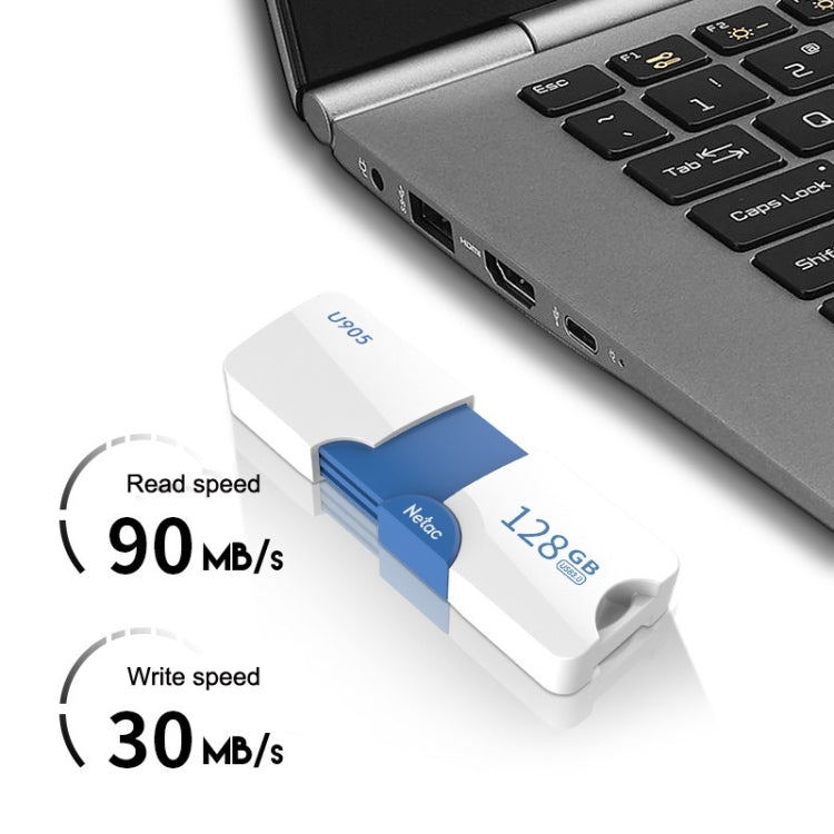 Netac U905 High Speed USB3.0 Retractable Car Music Computer USB Flash Drive, Capacity: 128GB - USB Flash Drives by Netac | Online Shopping South Africa | PMC Jewellery | Buy Now Pay Later Mobicred