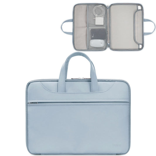 Baona BN-Q006 PU Leather Full Opening Laptop Handbag For 13/13.3 inches(Sky Blue) - 13.3 inch by Baona | Online Shopping South Africa | PMC Jewellery | Buy Now Pay Later Mobicred