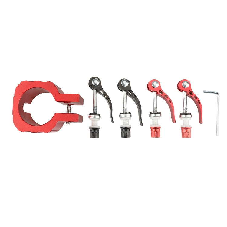 Folding Clamp For ZERO 8X 10X 11X SPEEDUAL Dualtron DT3 Thunder Electric Scooter With Pad Red - Accessories & Parts by PMC TechLife | Online Shopping South Africa | PMC TechLife
