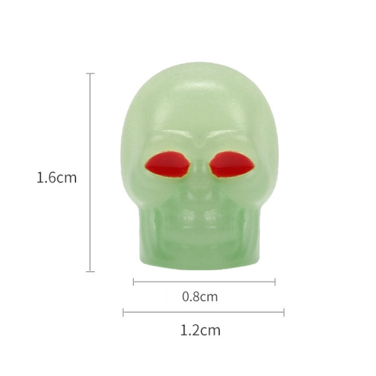 1 Sets Car Tire Luminous Valve Cap Motorcycle Skull Valve Core Cap (Yellow) - Tire Valve Caps by PMC Jewellery | Online Shopping South Africa | PMC Jewellery