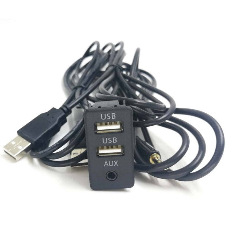 Car Universal Modification Dual USB +AUX Interface Charging Seat - DIY Cables by PMC TechLife | Online Shopping South Africa | PMC TechLife