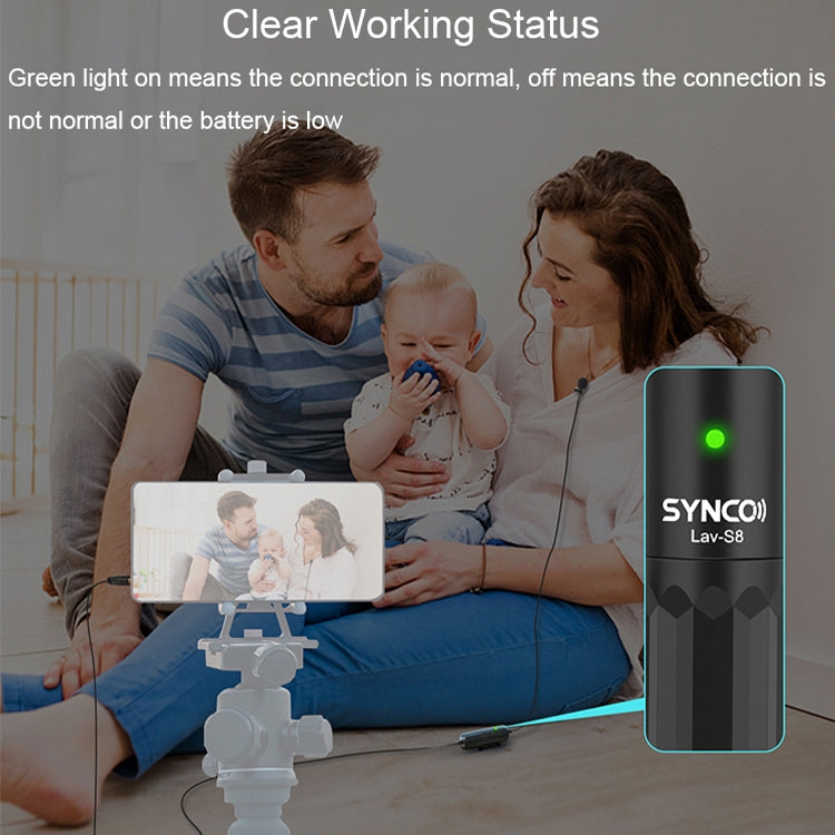 SYNCO S8 Lavalier Live Wired Microphone, Spec: Black + Type-C - Microphone by SYNCO | Online Shopping South Africa | PMC TechLife | Buy Now Pay Later Mobicred
