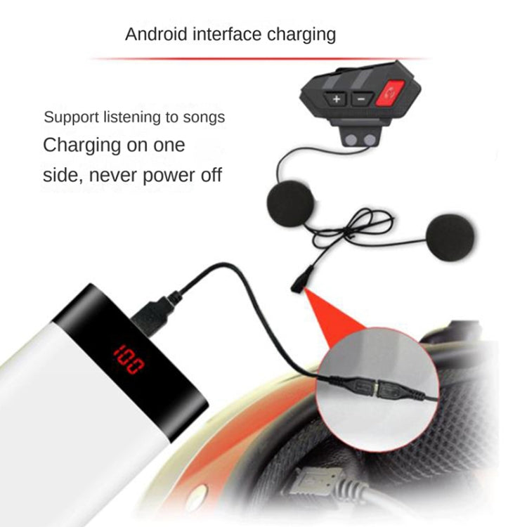 S21 Riding Helmet Bluetooth Intercom Headset, Specification: With USB Cable(Black) - Motorcycle Walkie Talkie by PMC Jewellery | Online Shopping South Africa | PMC Jewellery | Buy Now Pay Later Mobicred